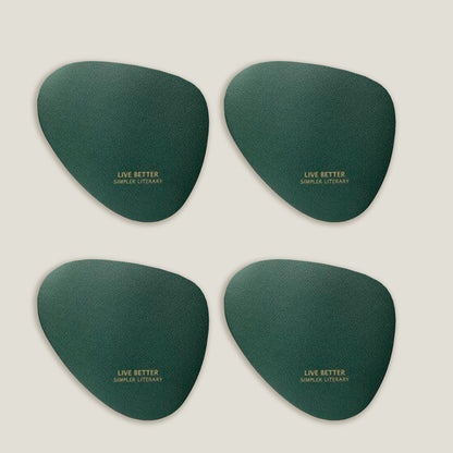 Green Oval Coaster Set