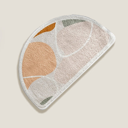 Peach Semi Circle Bath Mat