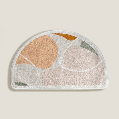 Peach Semi Circle Bath Mat