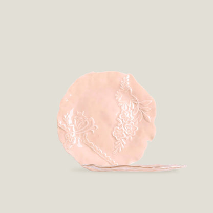 Embossed Peach Dinner Plates