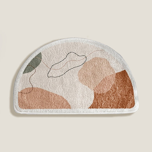 Peach Semi Circle Bath Mat