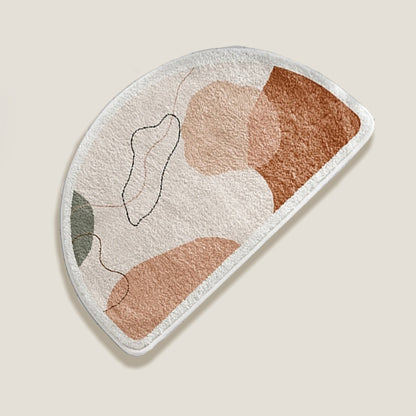 Peach Semi Circle Bath Mat