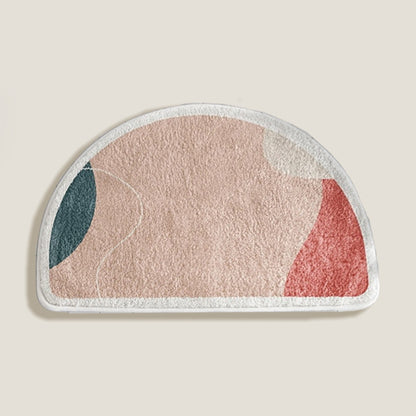 Peach Semi Circle Bath Mat