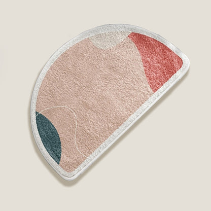 Peach Semi Circle Bath Mat