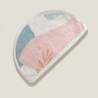 Pink Semi Circle Bath Mat