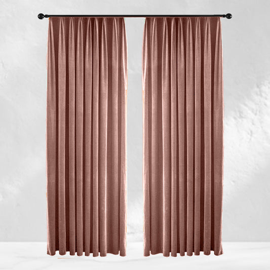 Rose Velvet Curtains