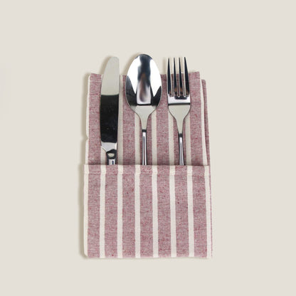 Red Stripes Napkin Set