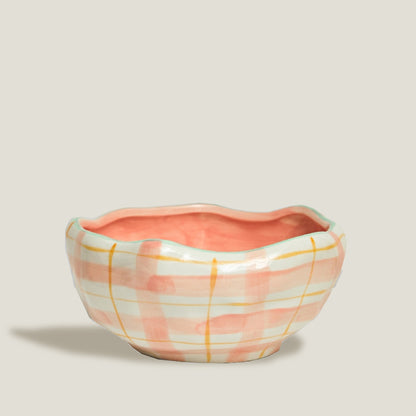 Red Plaid Bowl