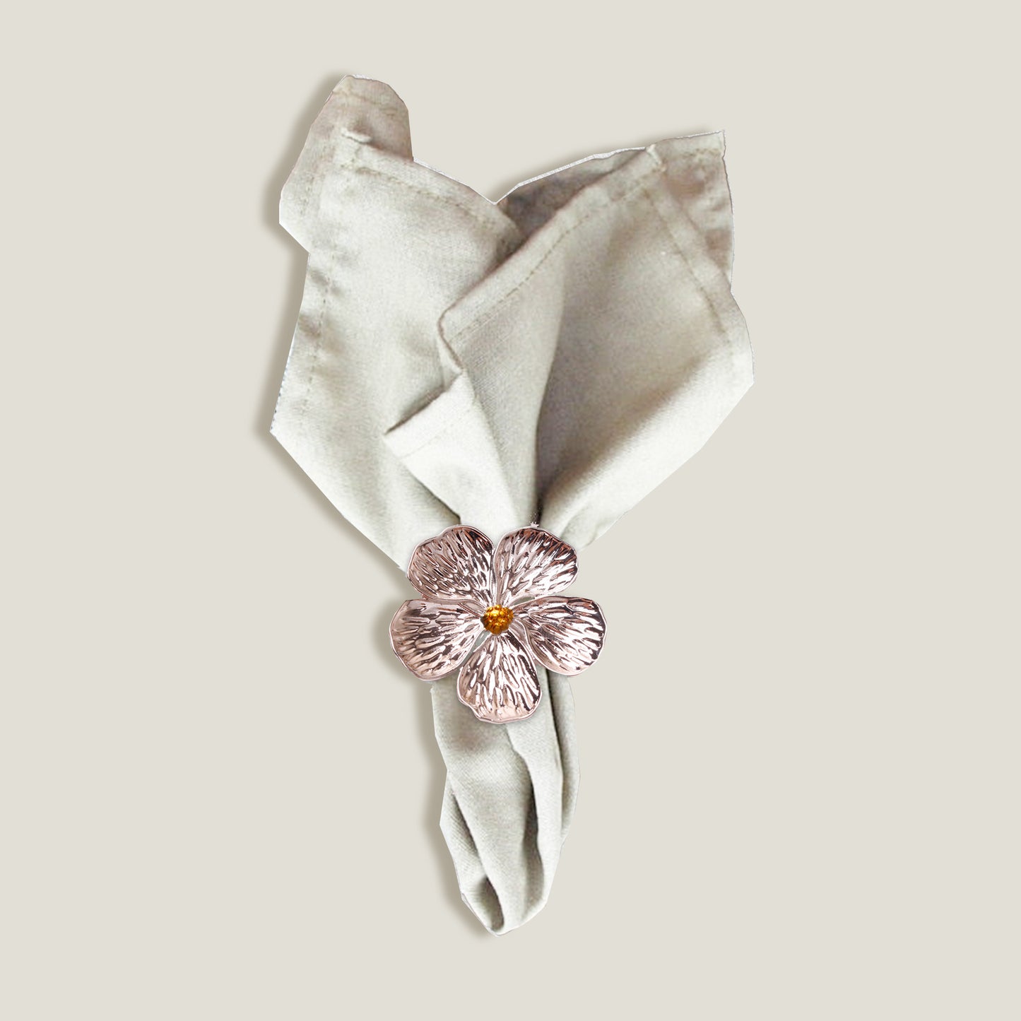 Plum Flower Napkin Rings Set