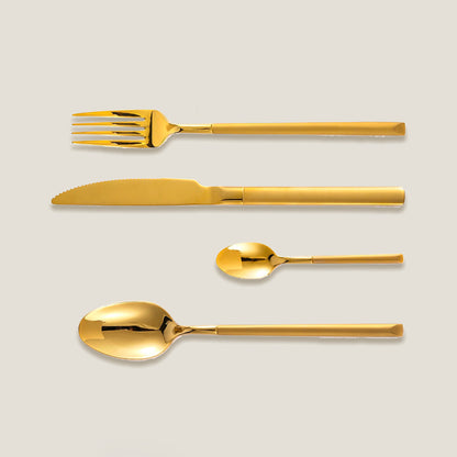 Point Gold Cutlery Set