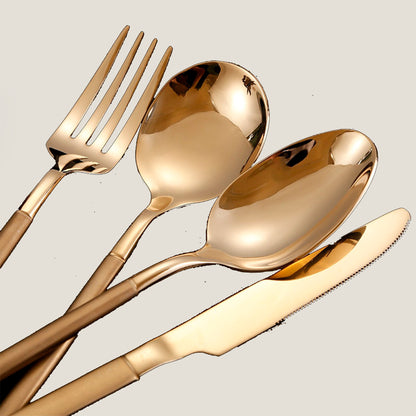 Point Gold Cutlery Set