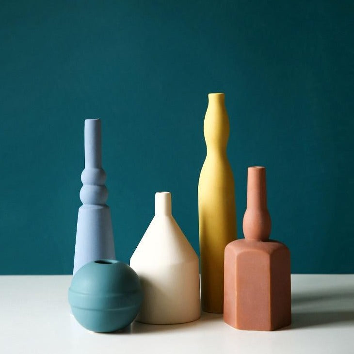 Yellow O Ceramic Vase