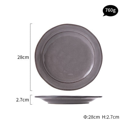 Plum Washed Dinnerware Plates