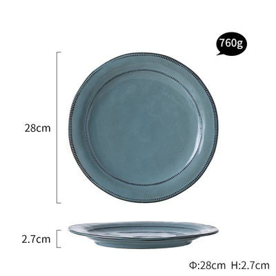 Blue Washed Dinnerware