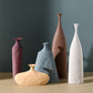Brown Hammered Ceramic Vase
