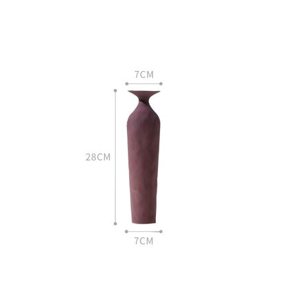 Purple Hammered Ceramic Vase