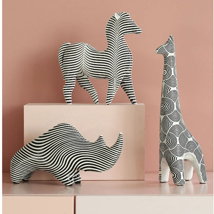 Giraffe Zebra Figurines