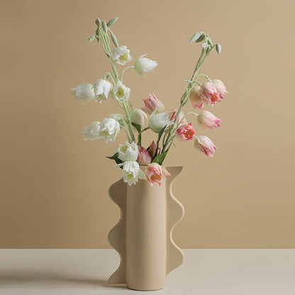 Beige Sand Art Wave Vase