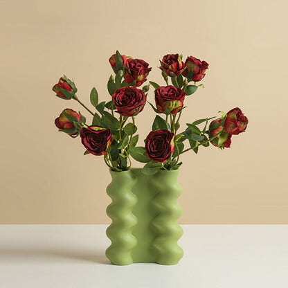 Green Art Wave Vase