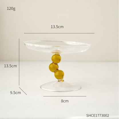 Yellow Dot Glass Tray