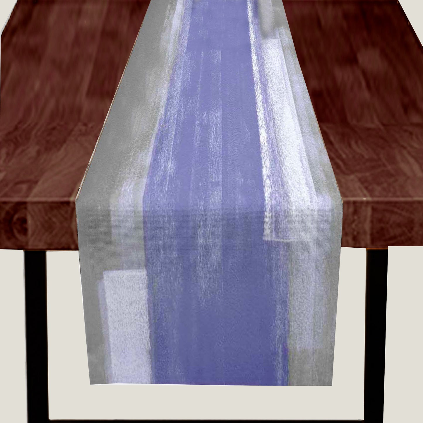 Purple Gray Velvet Table Runner