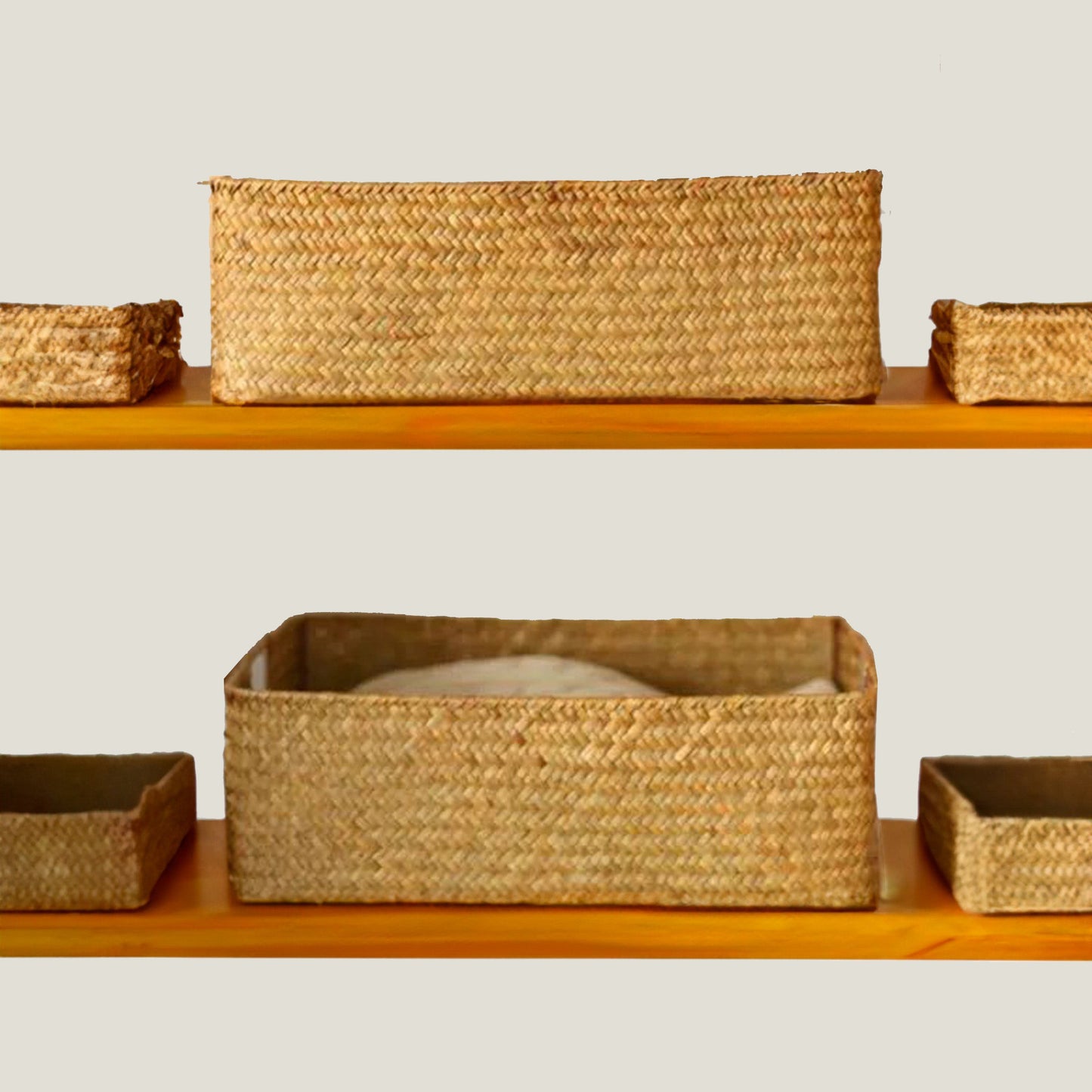 Cesta Rectangular De Ratán