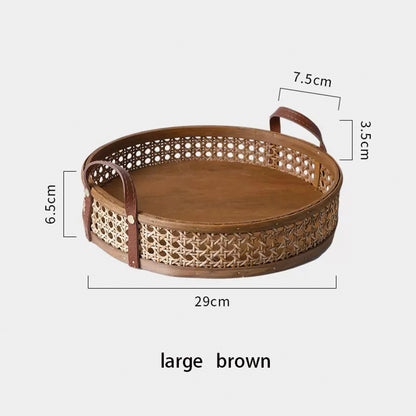 Rattan Round Tray