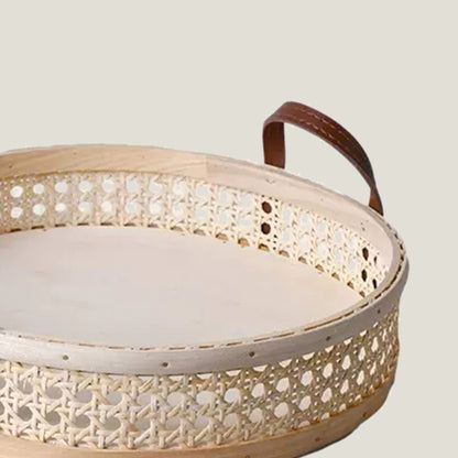 Rattan Round Tray