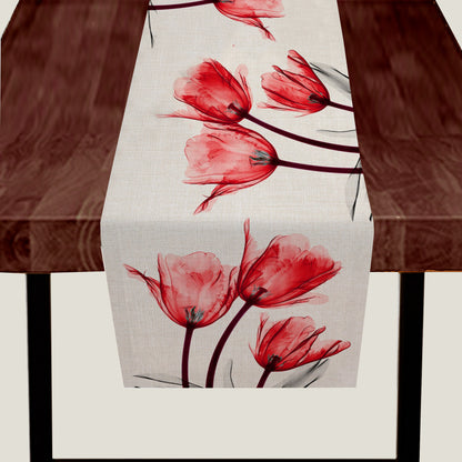 Red Tulip Table Runner