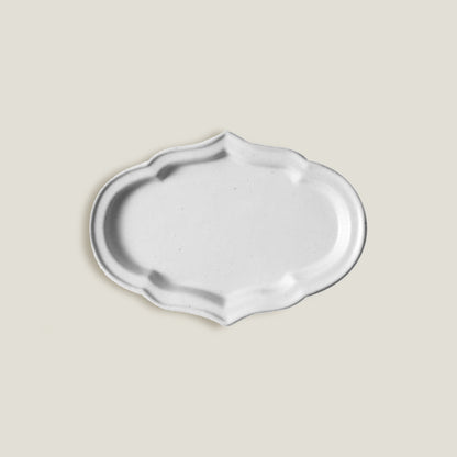 White Rococo Dinner Plates