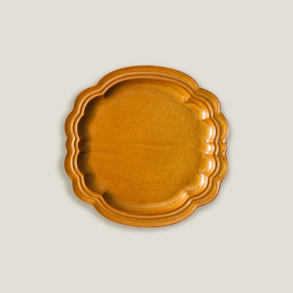 Ambar Ochre Rococo Dinner Plates