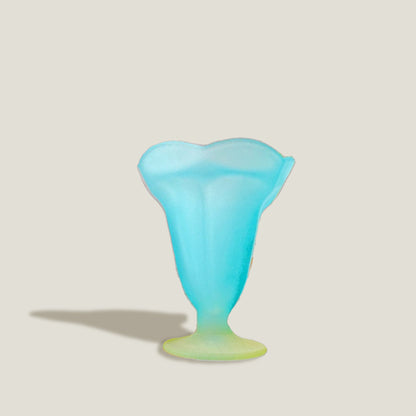 Rose Frosted Glass Goblet