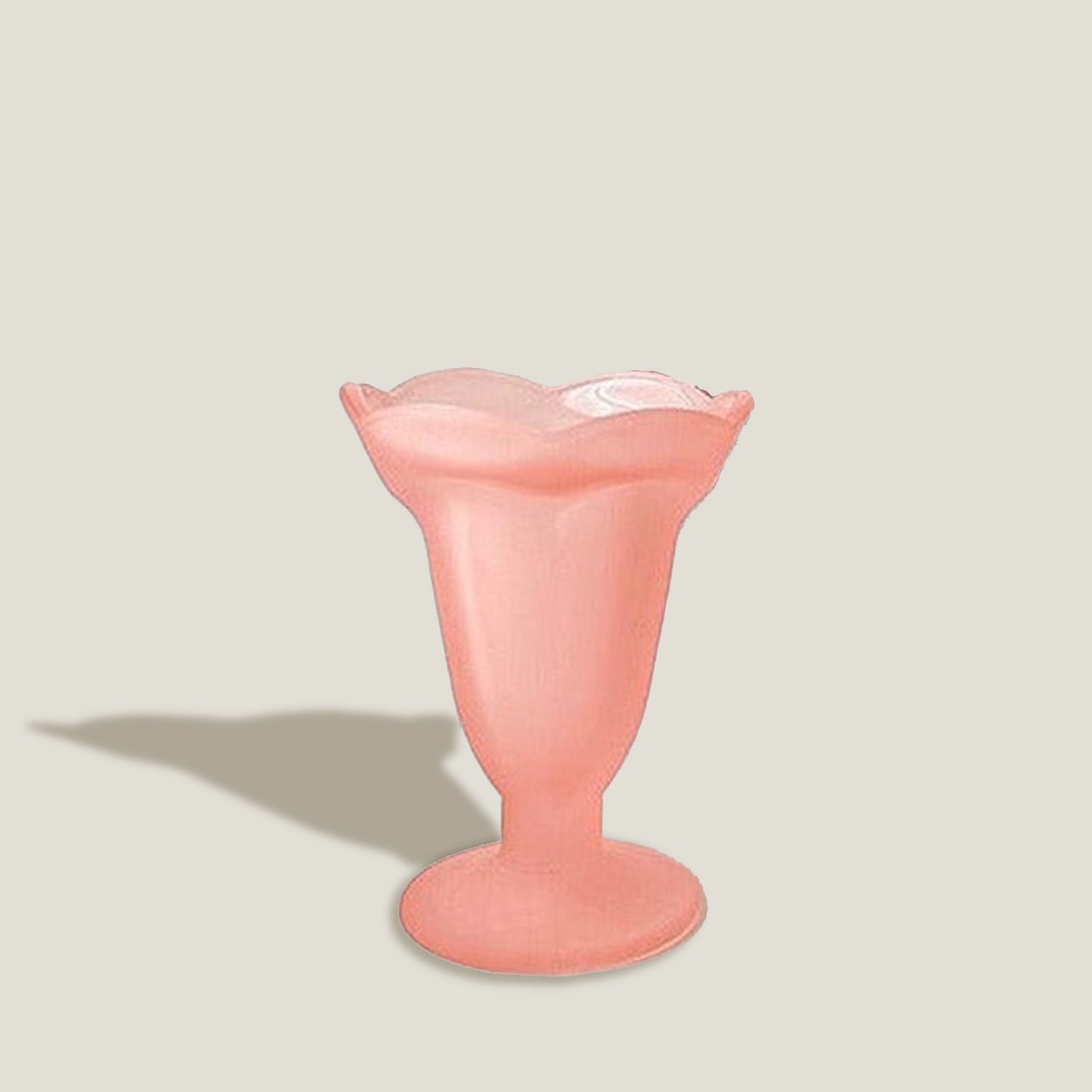 Rose Frosted Glass Goblet