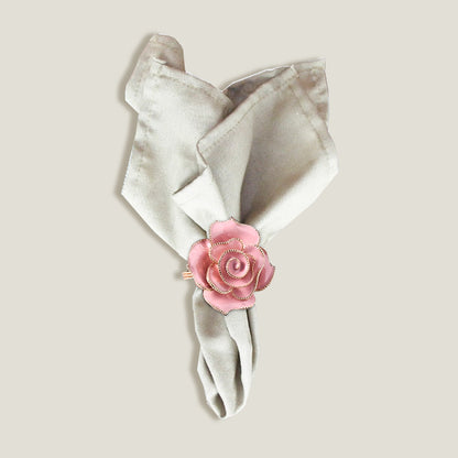 Rose Napkin Rings Set