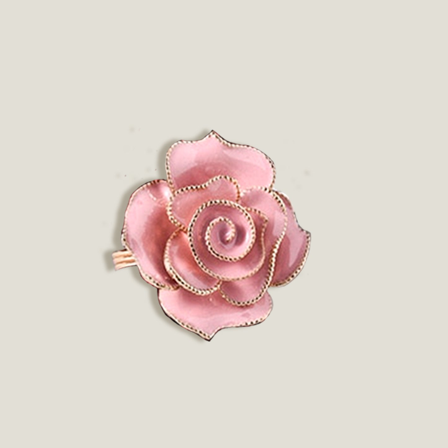 Rose Napkin Rings Set