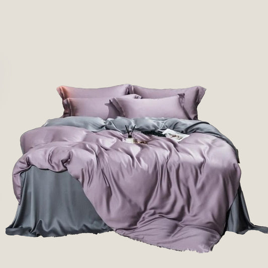 Лилаво коприна спалня комплект