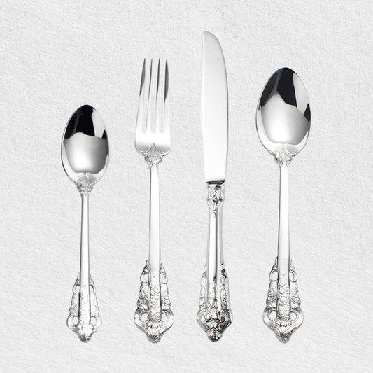 Silver Relief Engraved Cutlery