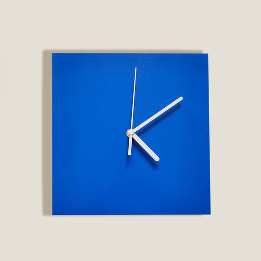 Reloj De Pared Cuadrado Azul