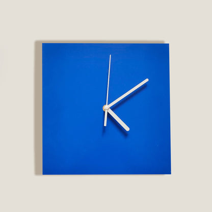 Blue Square Wall Clock