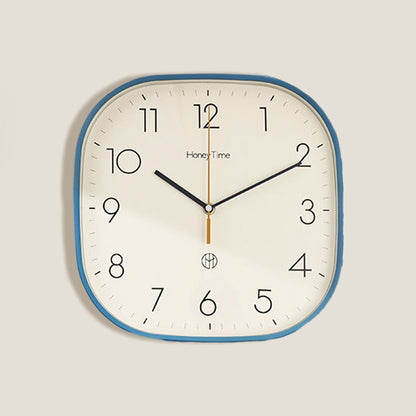 Blue Square Wall Clock