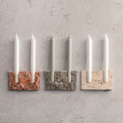 Stone Block Candle Holder