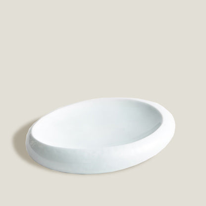 White Stone Round Plates