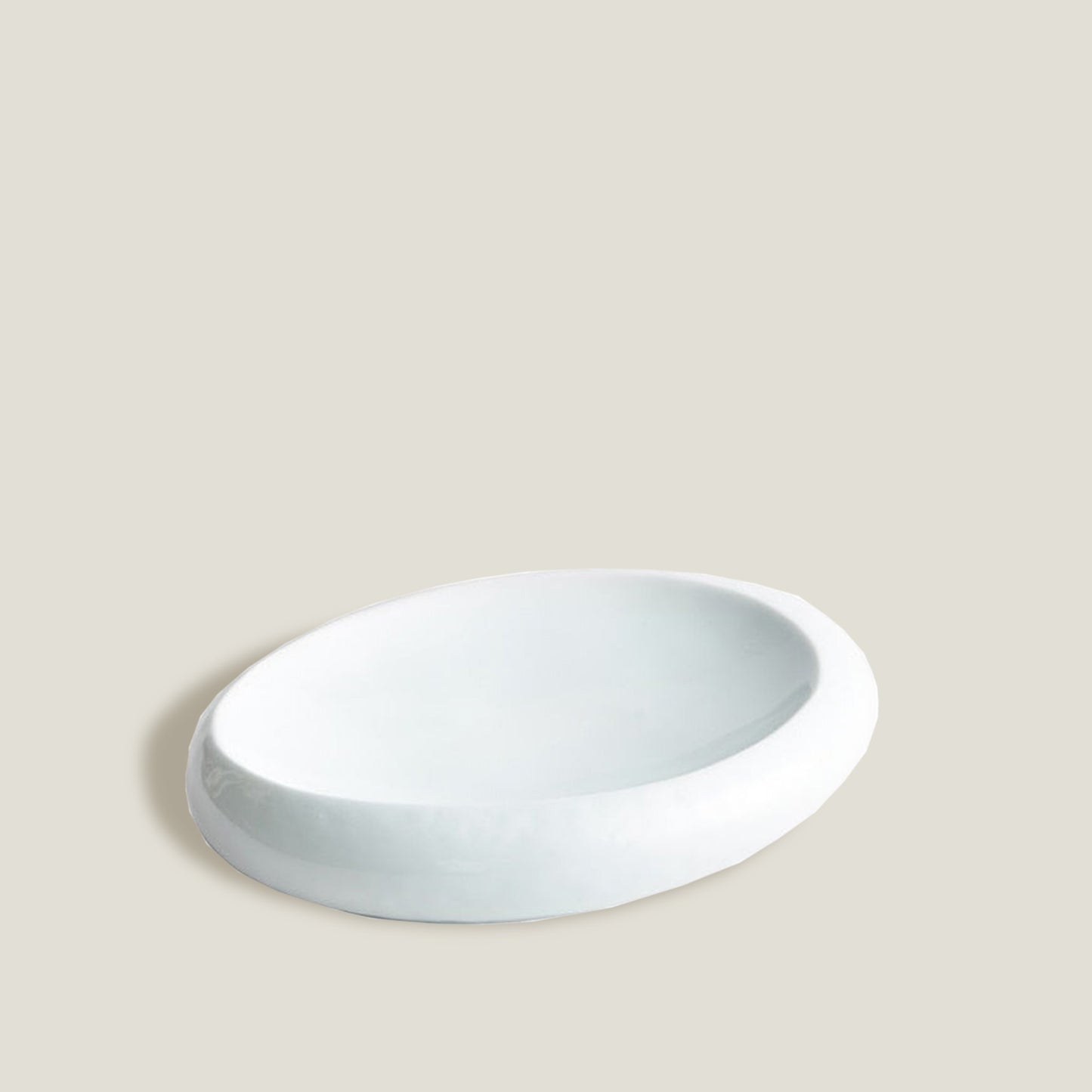 White Stone Round Plates