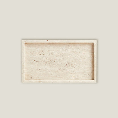 Beige Stone Rectangle Tray