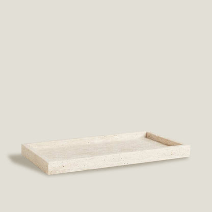 Beige Stone Rectangle Tray