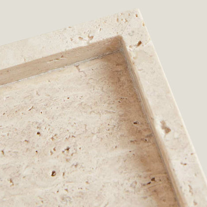 Beige Stone Rectangle Tray