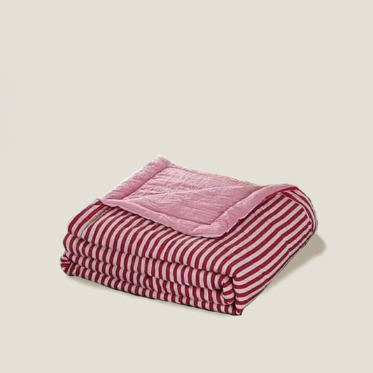 Red Stripes Bedspread