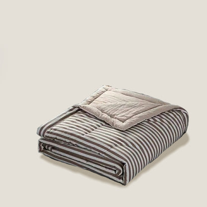 Coffee Stripes Bedspread