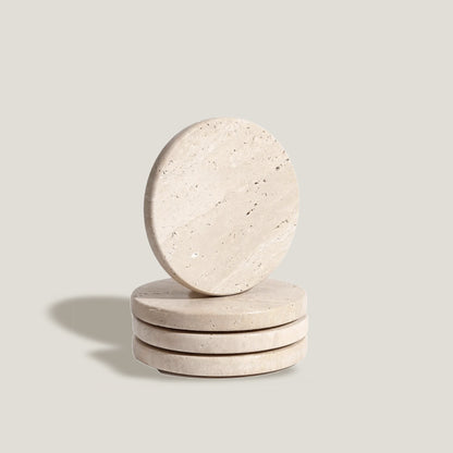 Travertine Coaster Set