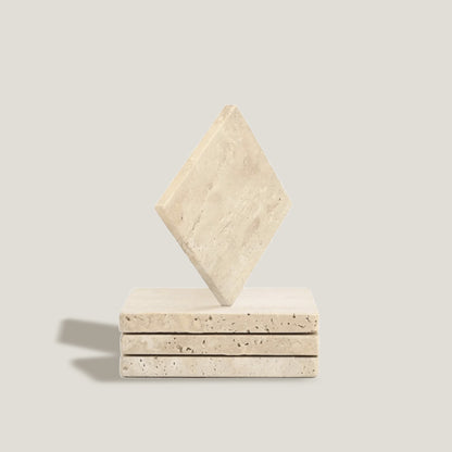 Travertine Coaster Set